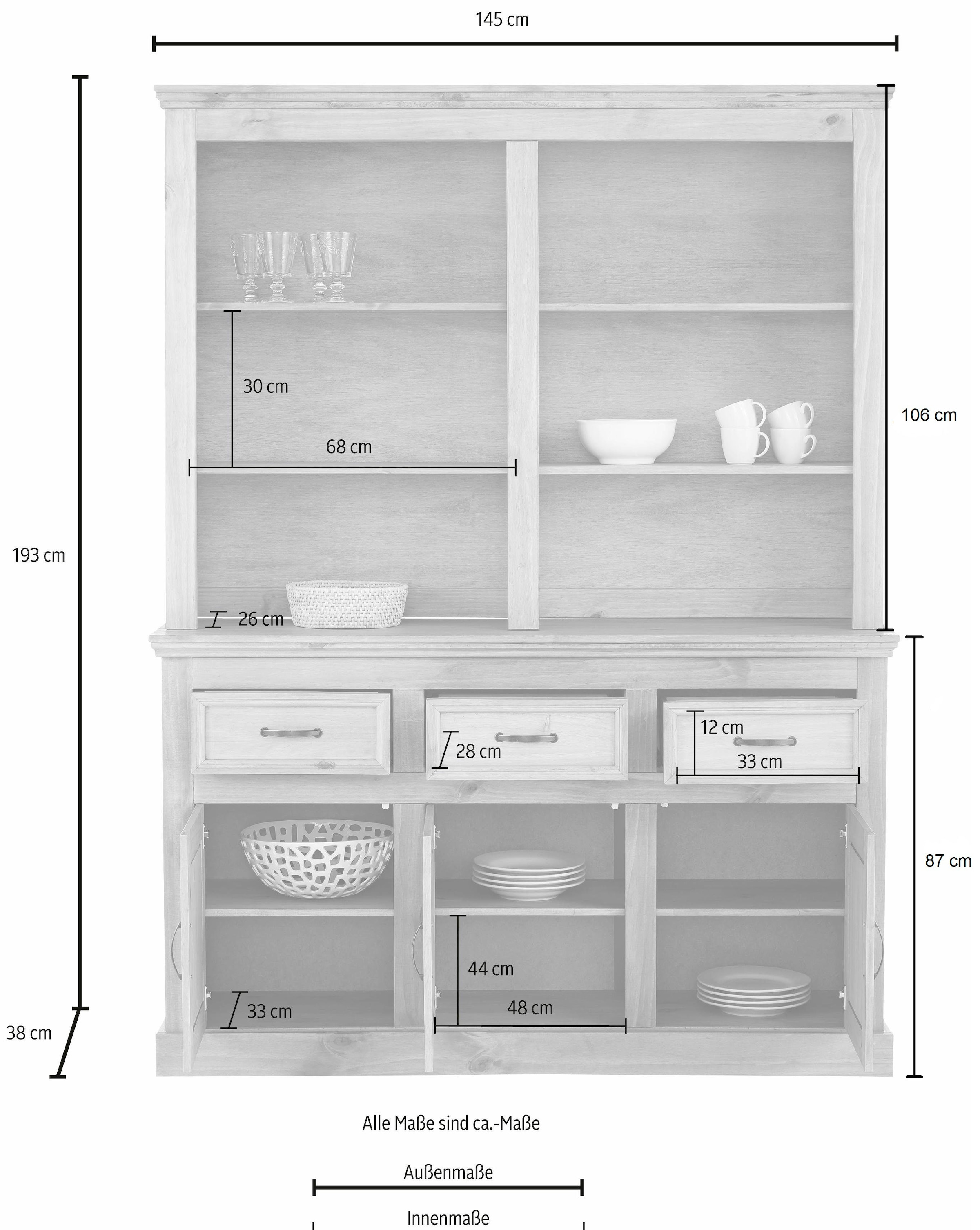 Home affaire Buffet »Selma« Breite 145 cm