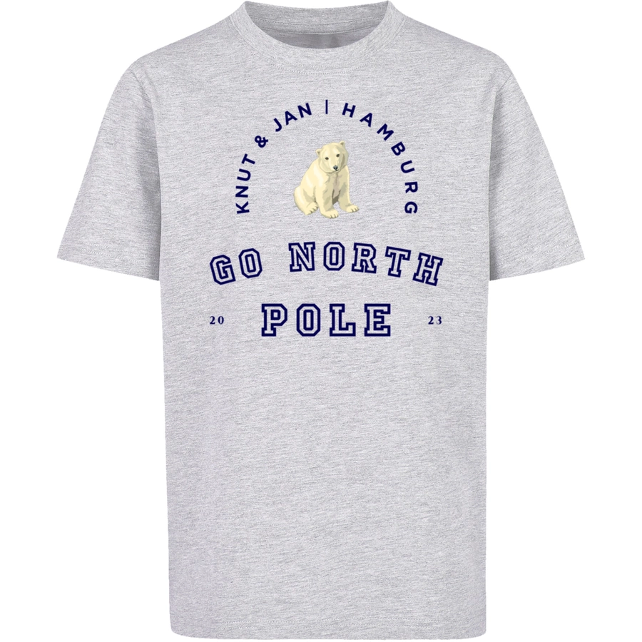 F4NT4STIC T-Shirt Eisbär Knut & Jan Hamburg heather grey