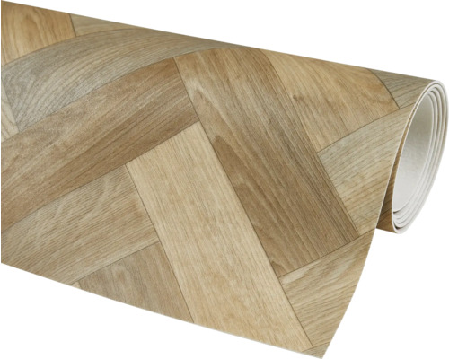 PVC vloer Reuzen visgraat parket look naturel FB532 300 cm breed (per meter verkocht)