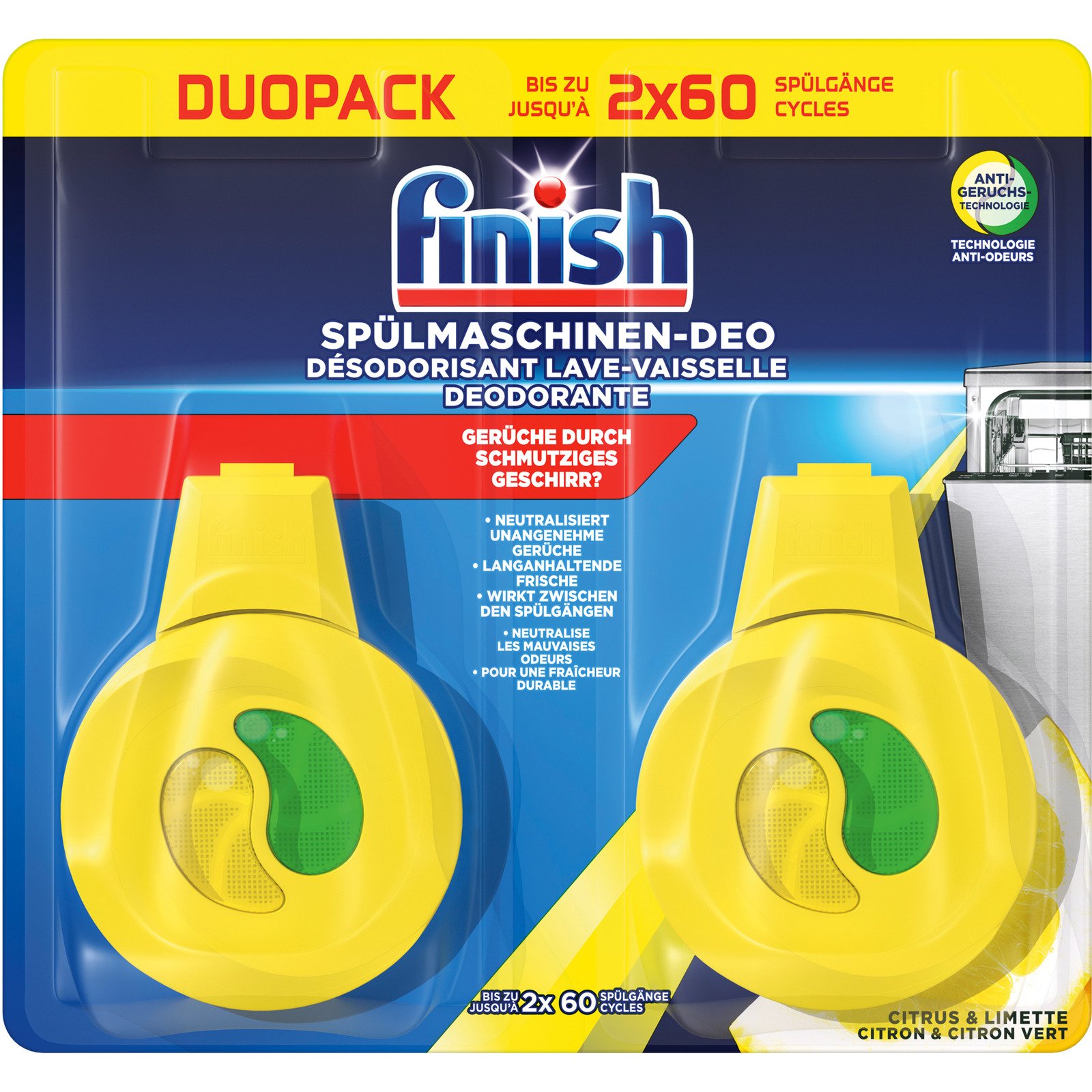 Finish Deo Ambientador Zitrone & Limette Duo-Pack
