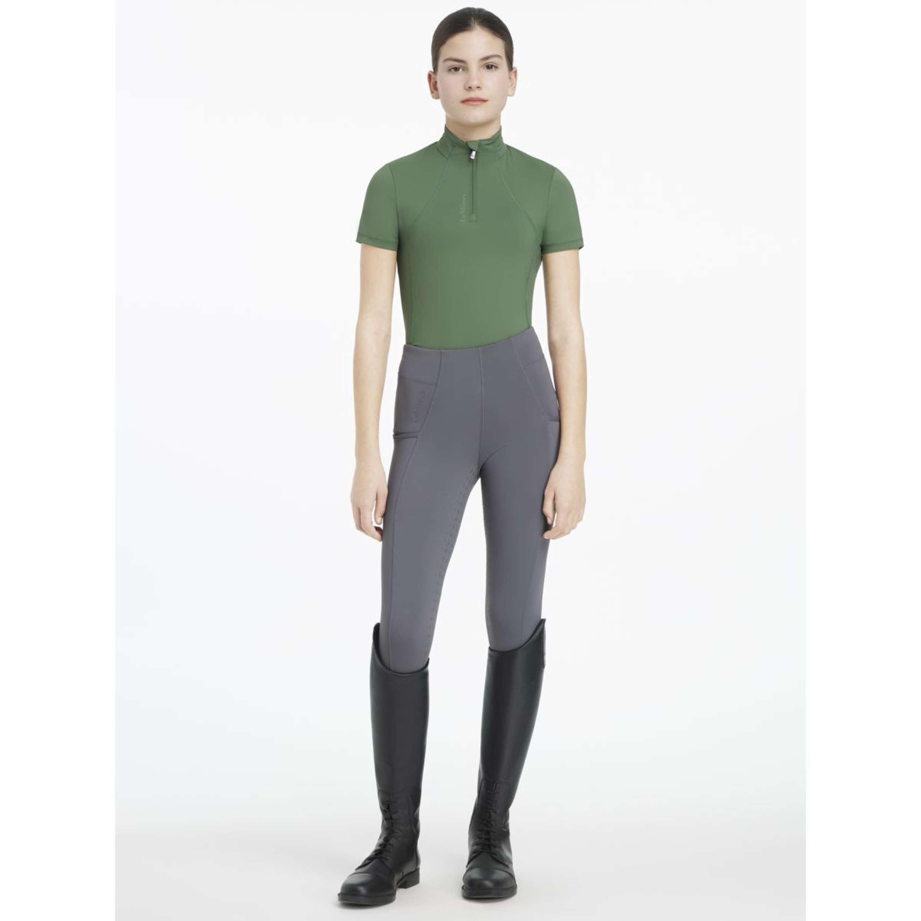 LeMieux Baselayer Young Rider Classique Korte Mouwen Hunter Green