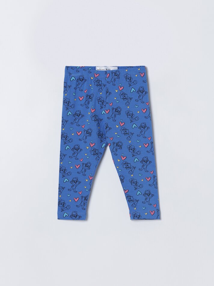 Conjunto de camiseta e legging de duas peças - Azul Royal