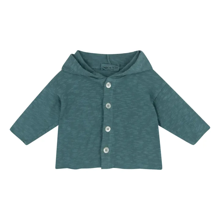 Babe & Tess Cardigan à Capuche | Bleu chiné