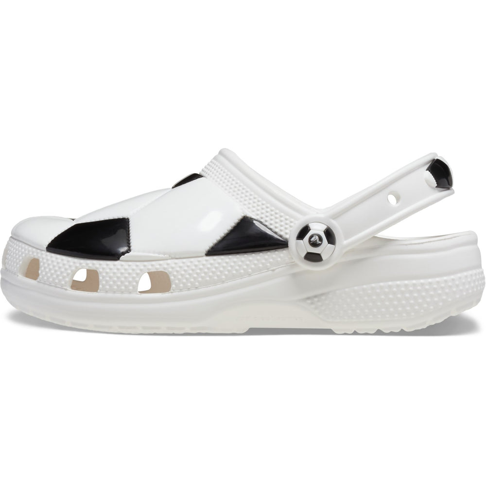 Køb Crocs White/Black Classic Soccer Ball Clog