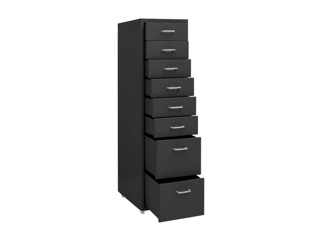 Classeur mobile Anthracite 28x41x109 cm Métal