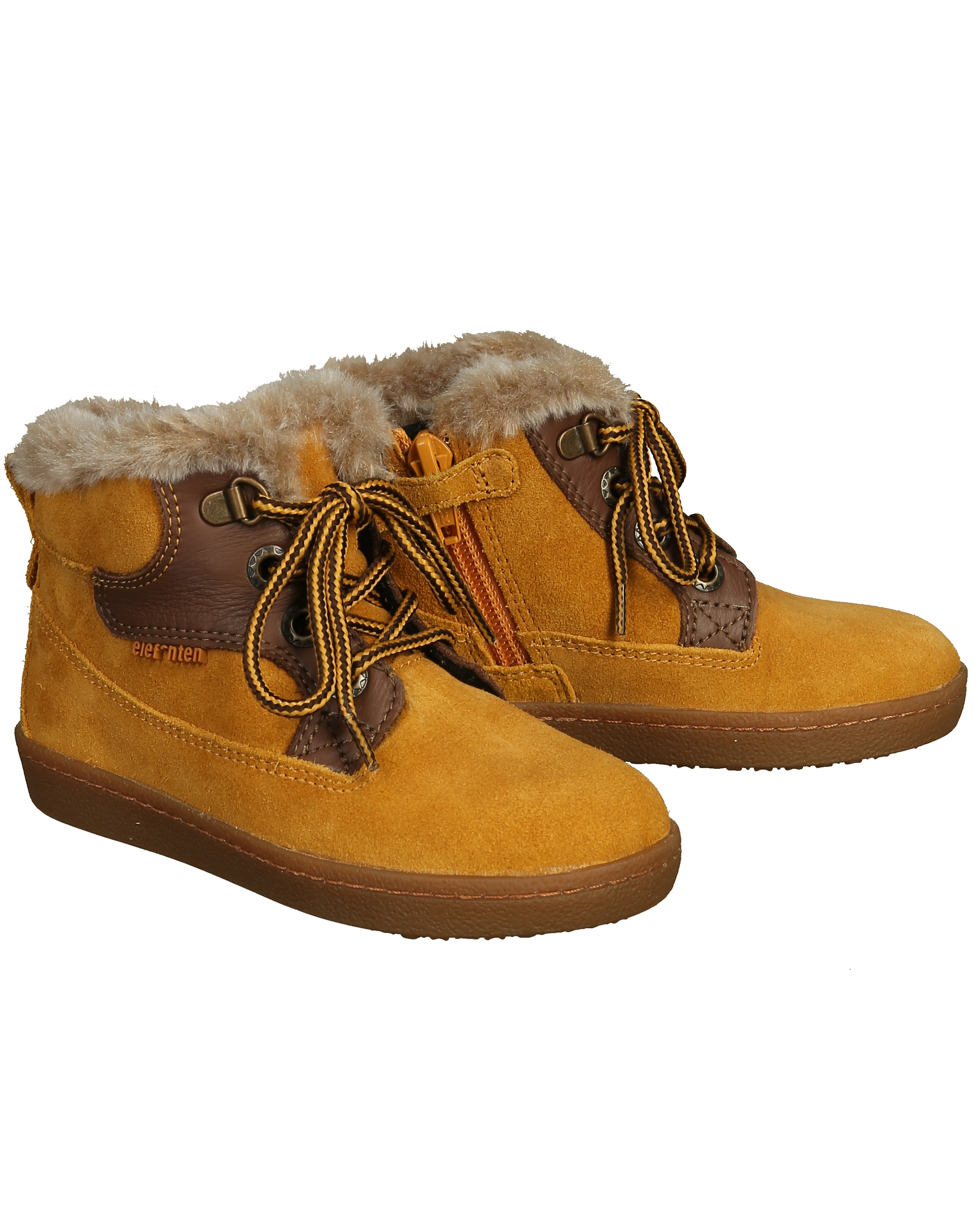 Leder-Schnürstiefel MERLIN MAX gefüttert in giallone/toffee