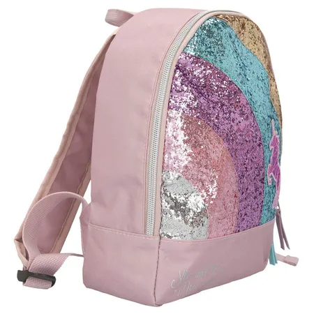 Depesche Ylvi & the Minimoomis kleiner Rucksack Regenbogen Glitter Mauve