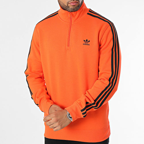 Sweat Col Zippé 3 Stripes II5775 Orange