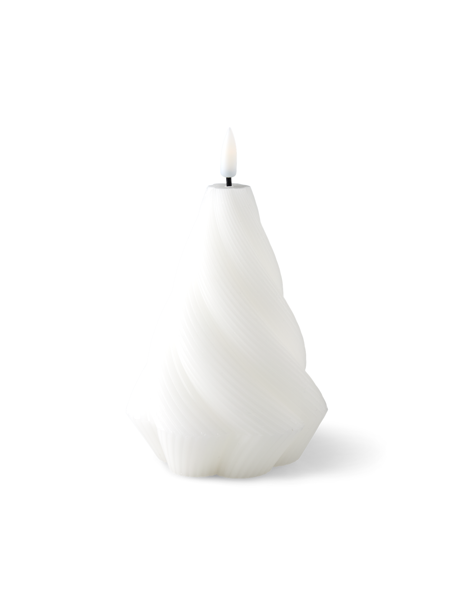 LED-stearinlys 12,5 cm | 9,5 x 12,5 cm. | White