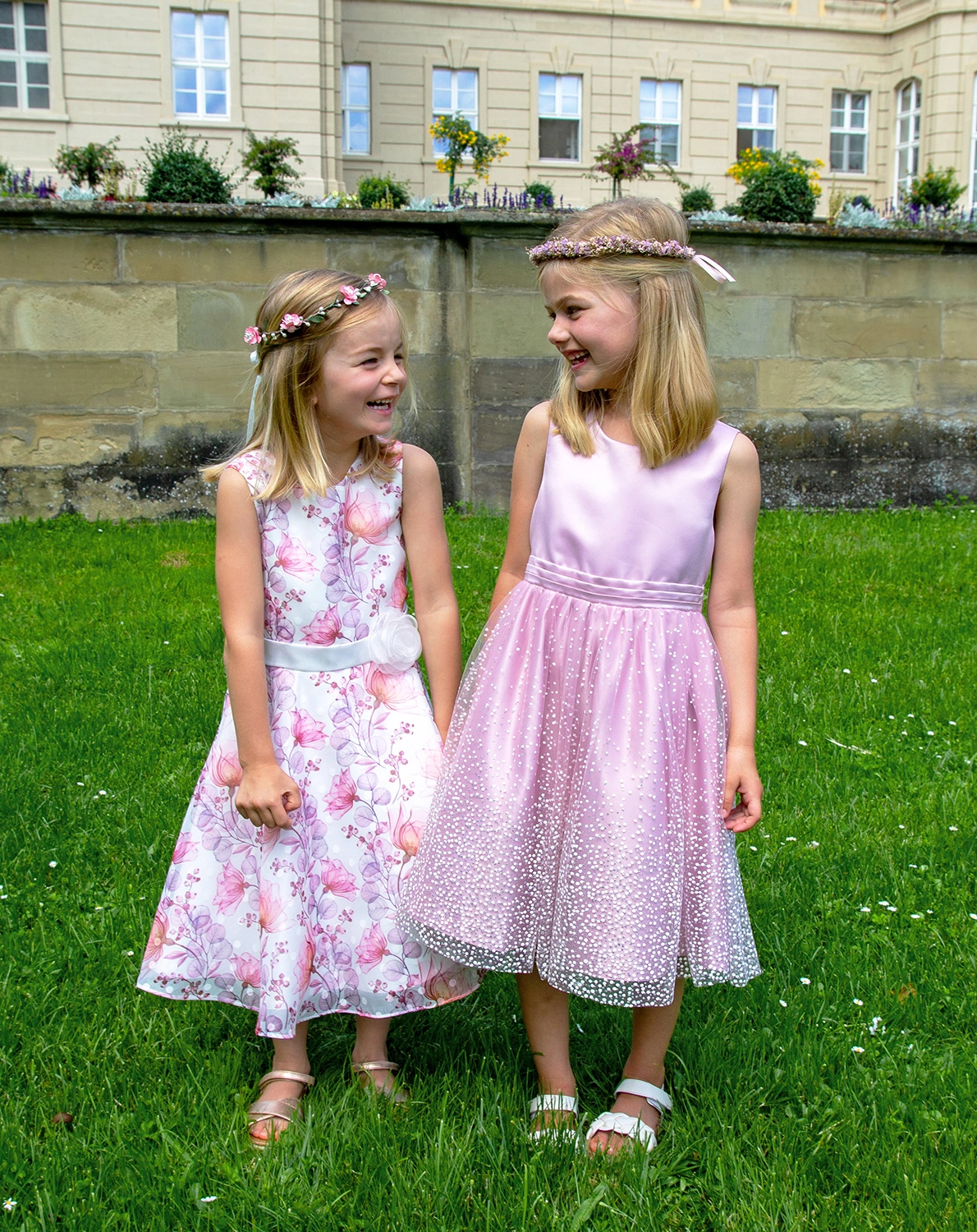 Kleid GLITTER DOTS ärmellos in dusty rose