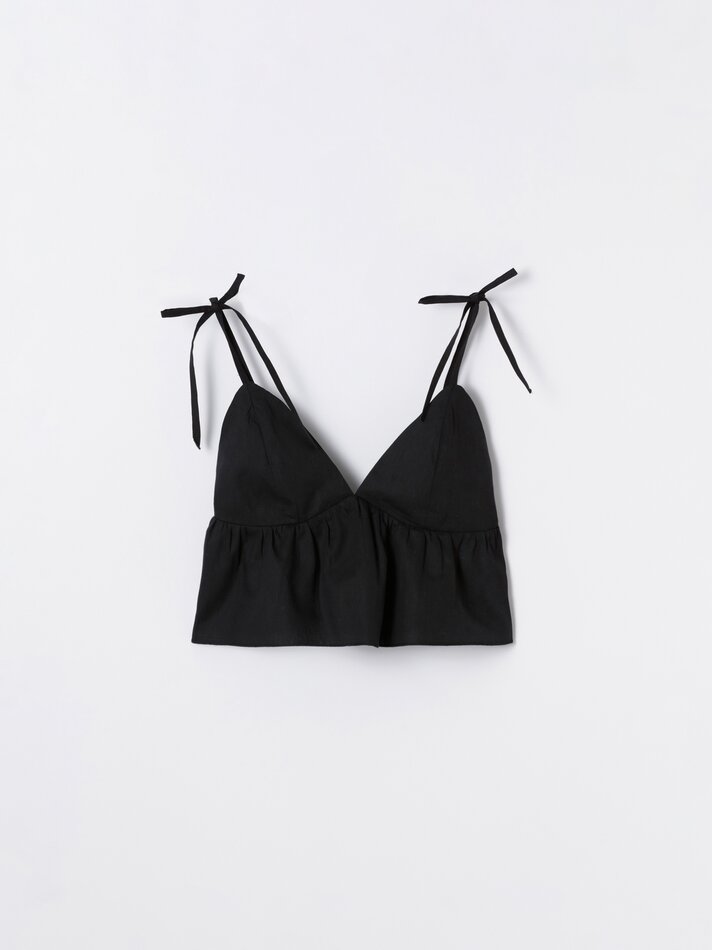 Top com alça ajustável - Preto