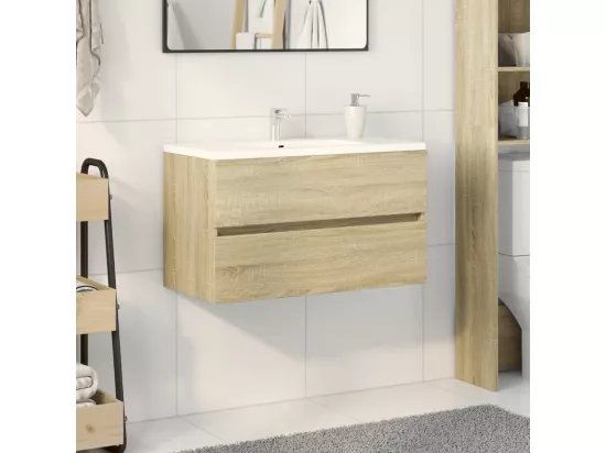 Armoire d'évier chêne sonoma 80x38,5x45 cm Bois d'ingénierie