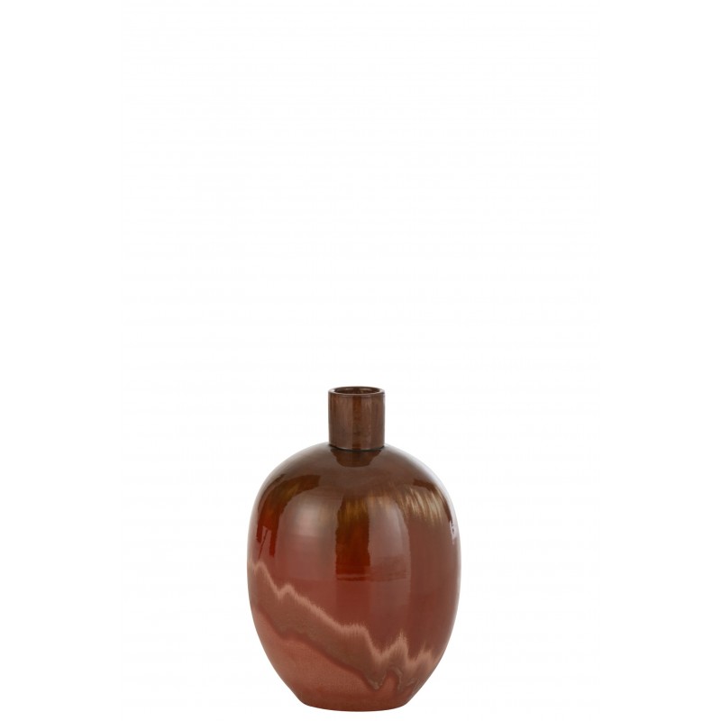 Vase en céramique rouge 23x23x35 cm