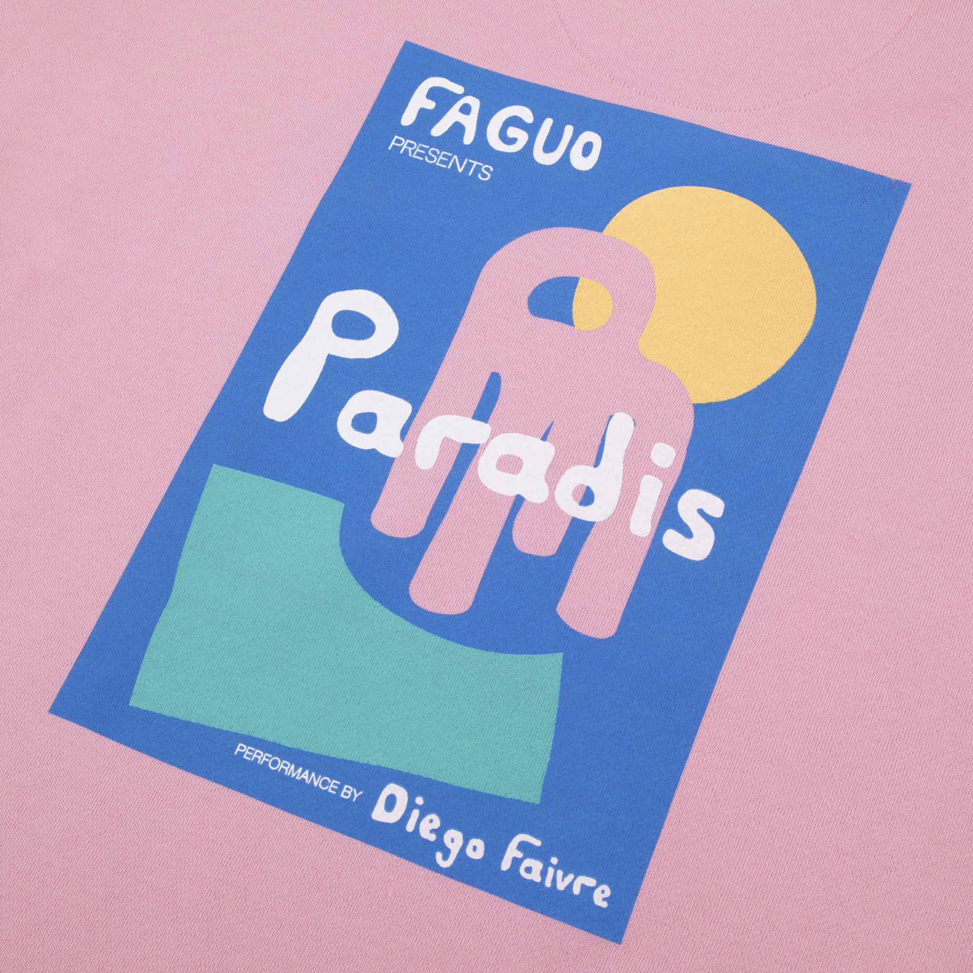 Sweat rose - Diego Faivre coton recyclé et polyester recyclé - modèle fango