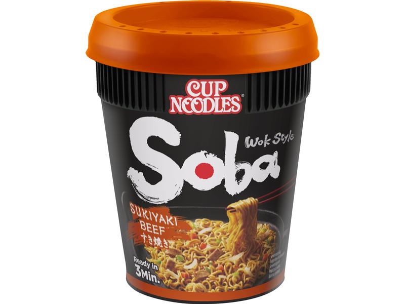 Nissin Food Becher Soba Cup Sukiyaki Rind 89 g Cup Nudeln