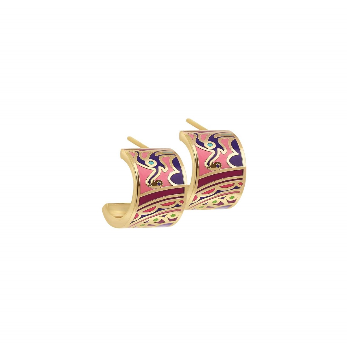 Boucles Art P2 acier doré or