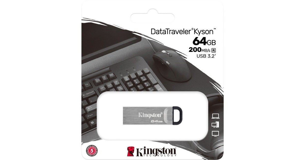KingstonDataTraveler Kyson 64 GB  usb-stick  (Zilver, DTKN/64GB)
