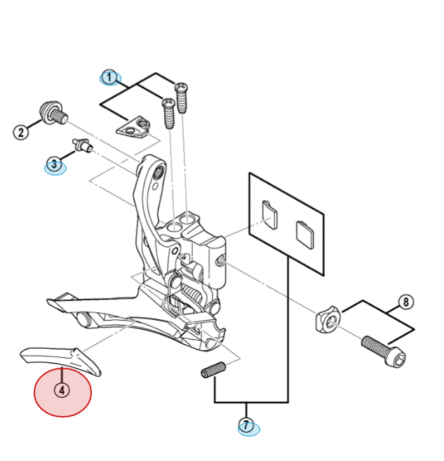 Inderplade Shimano forskifter