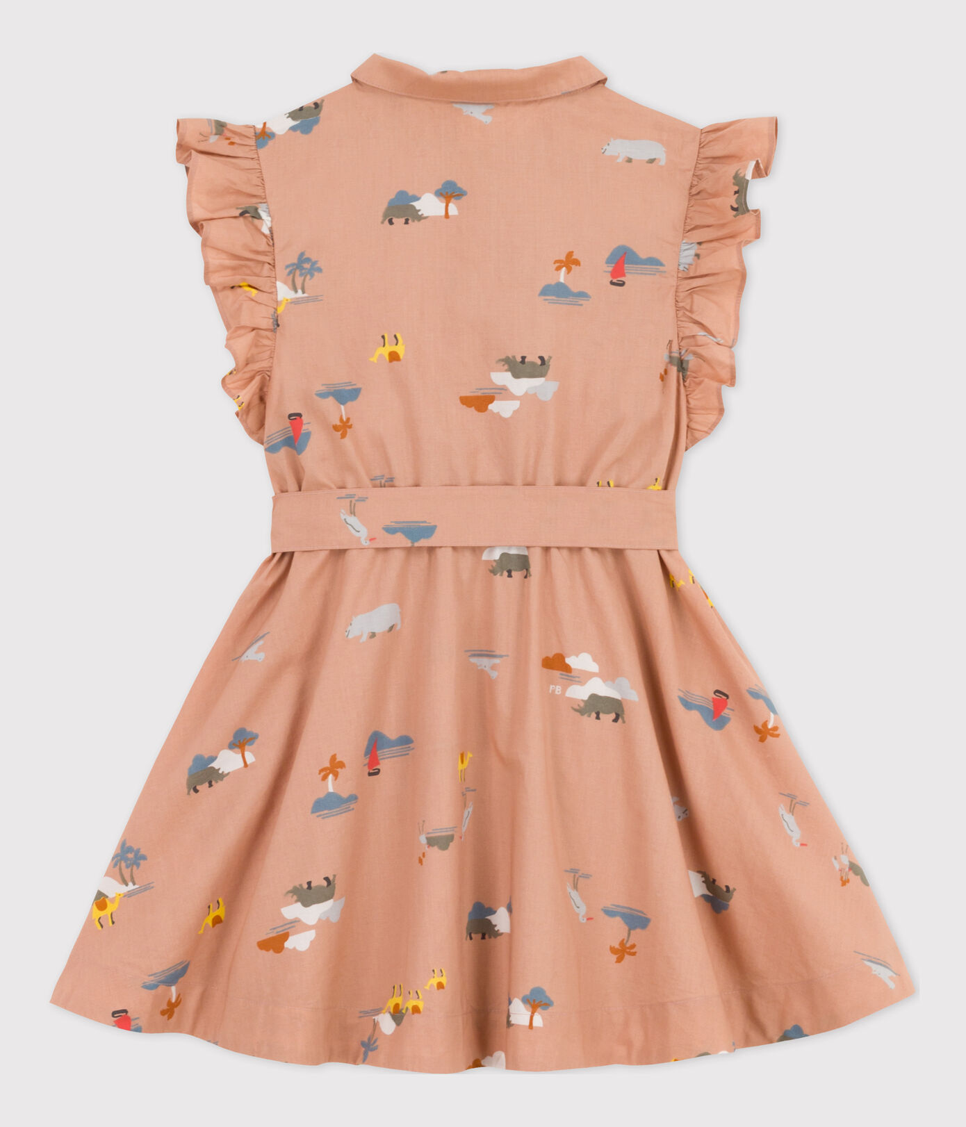 Robe sans manches en popeline enfant fille