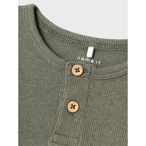 Name It Kab Langærmet T-shirt, Dusty Olive, 110 cm