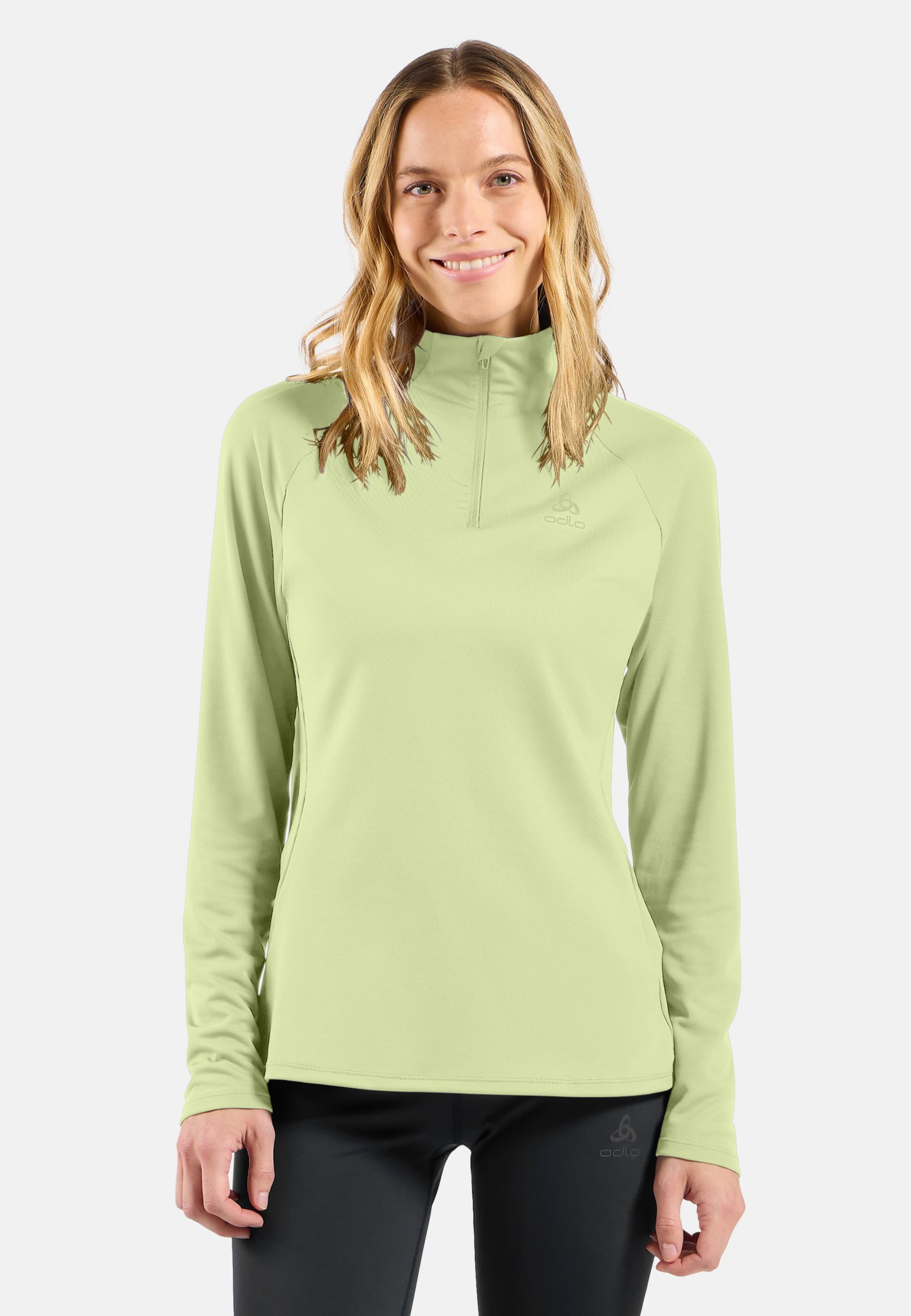 Essentials Ceramiwarm Mid Layer mit Halbreissverschluss in shadow lime