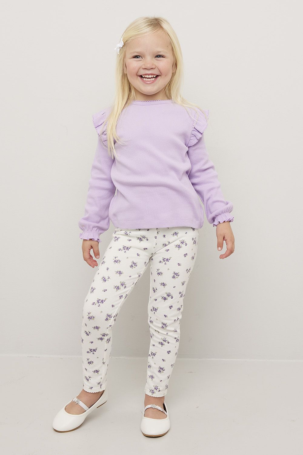 Langermet ribbestrikket topp Petunia