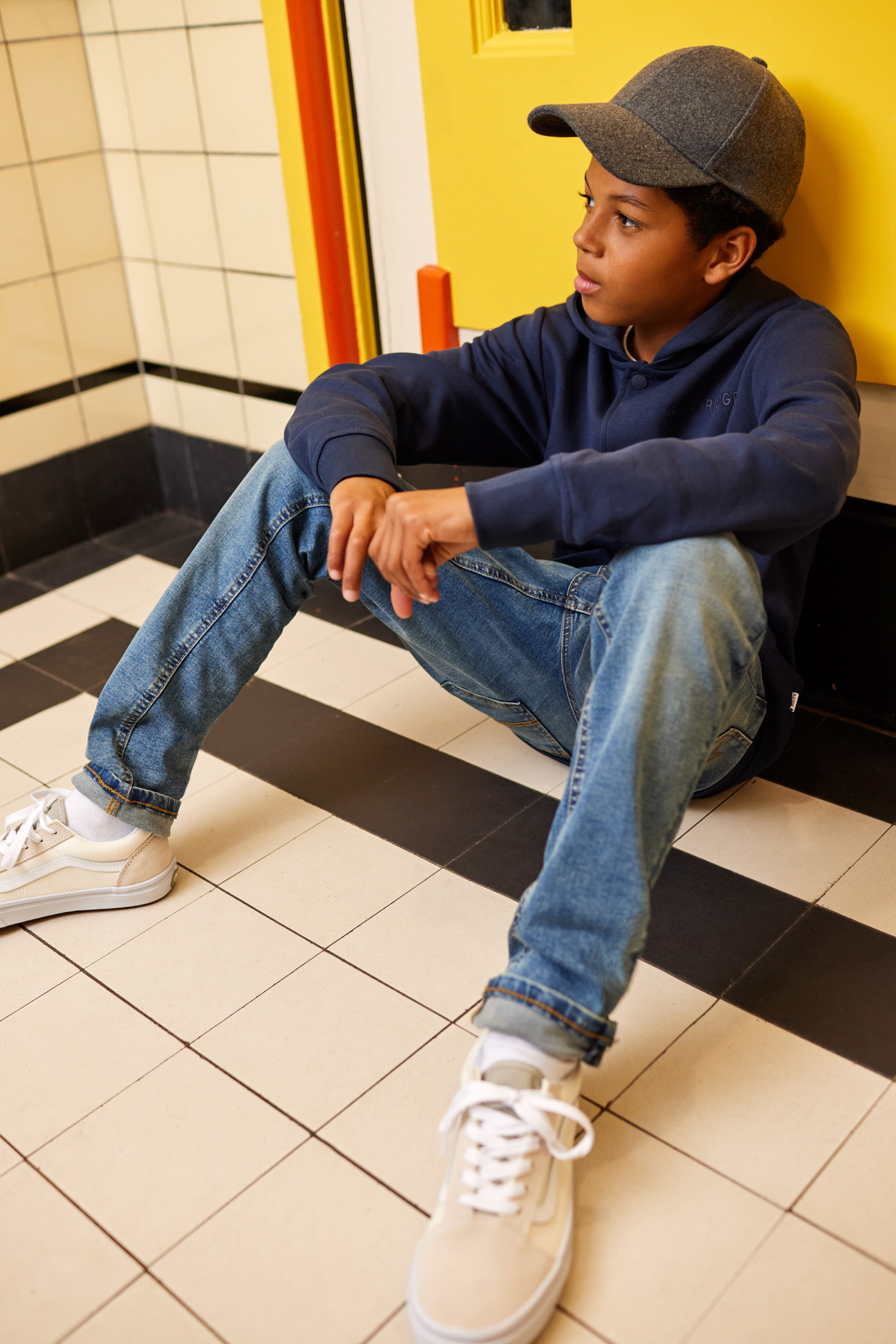 Jongens regular fit jeans met stretch Blue Ridge Felblauw