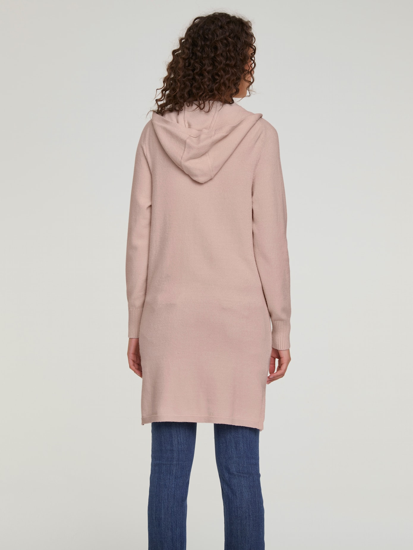 Veste longue en tricot style cardigan