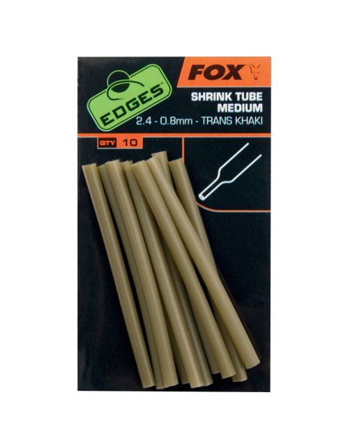 Fox Edges Shrink Tube Medium 2.4-0.8mm Trans Khaki X 10pcs - Rig componenten - 10 stuks