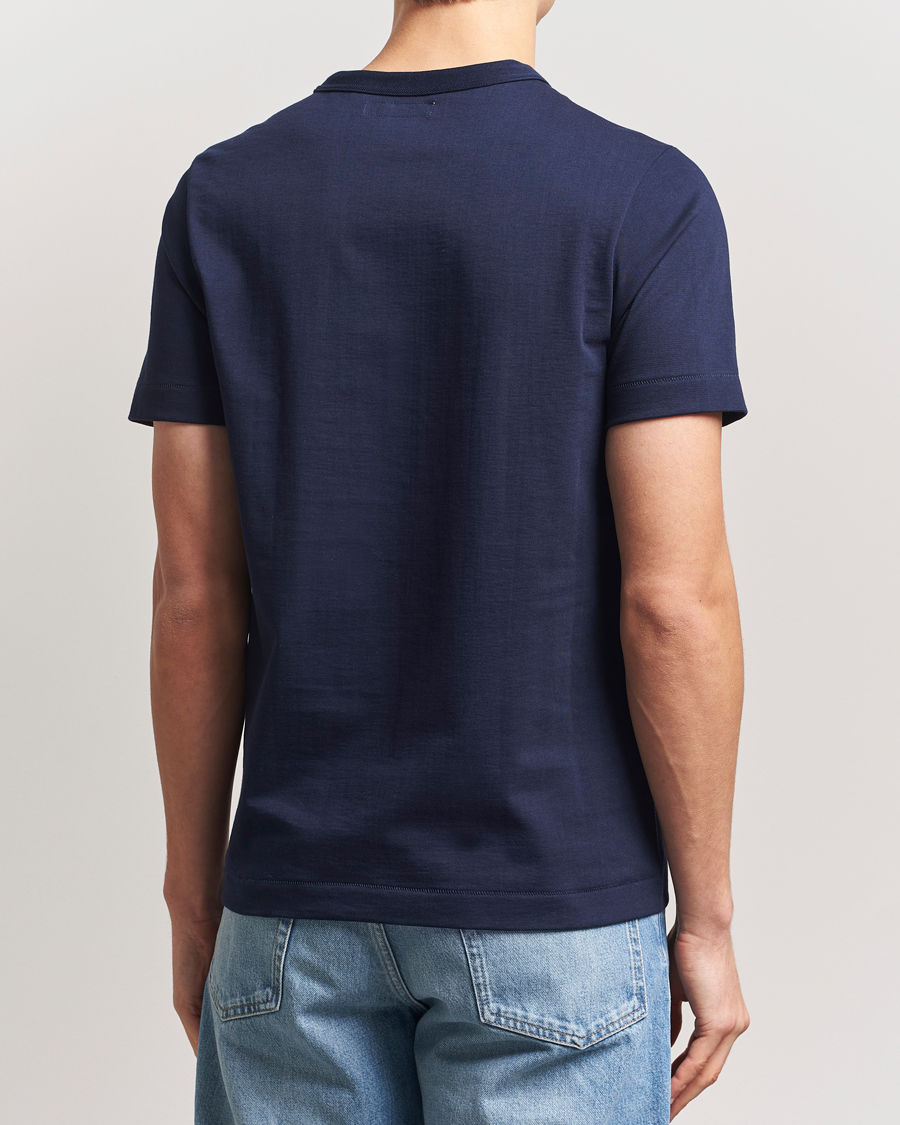 Merz b. Schwanen Relaxed Loopwheeled Sturdy T-Shirt Ink Blue