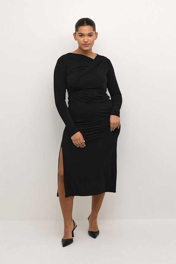 Kaffe Curve KCaidi Jersey Dress Black deep