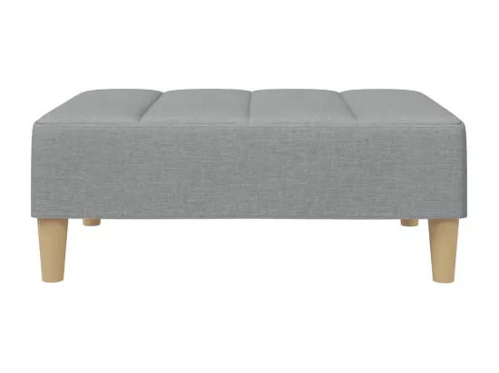 Repose-pied gris clair 77x55x31 cm tissu