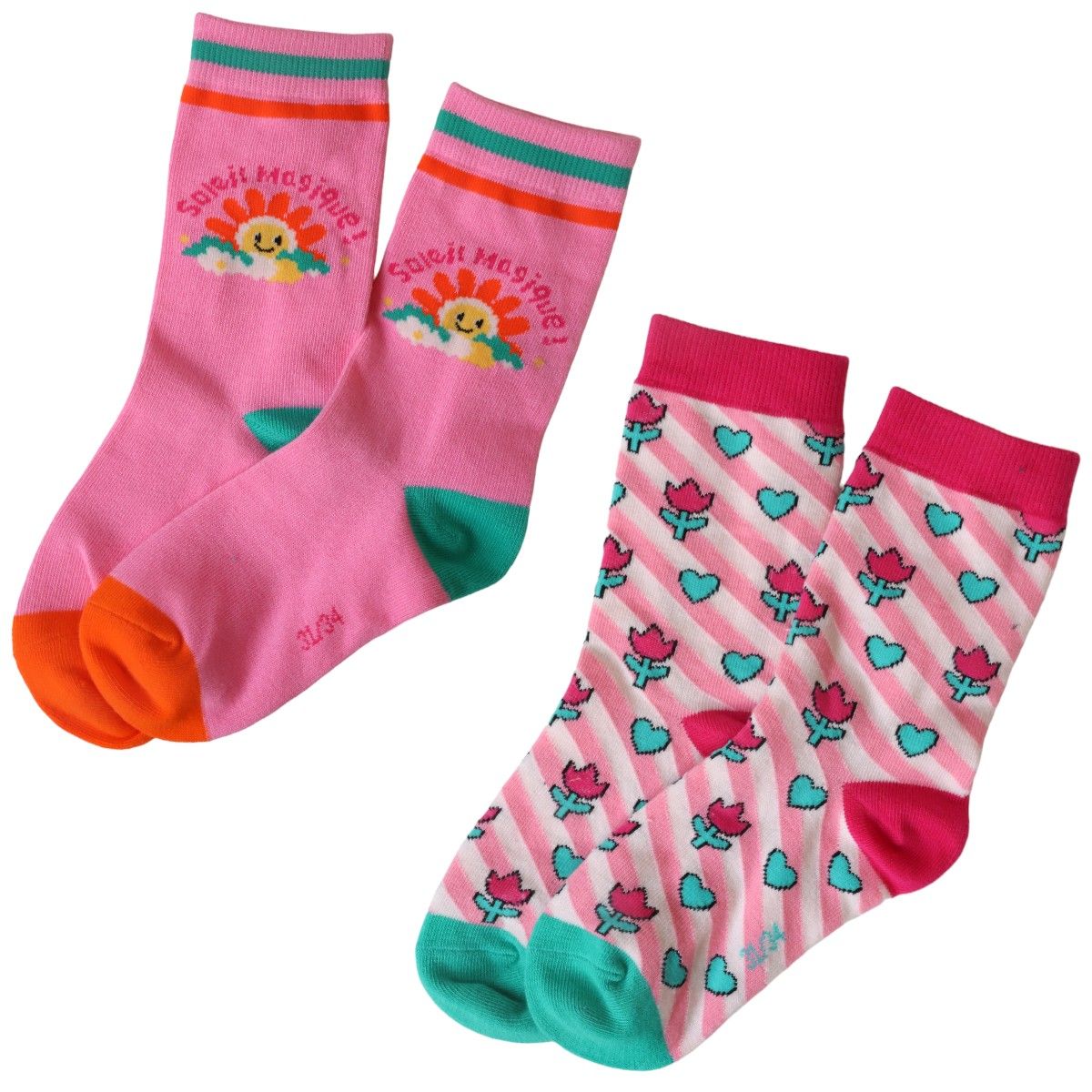 Lot paires de chaussettes Tulipes 31-34 - Zou Bisou Bisou ! Le petit Souk