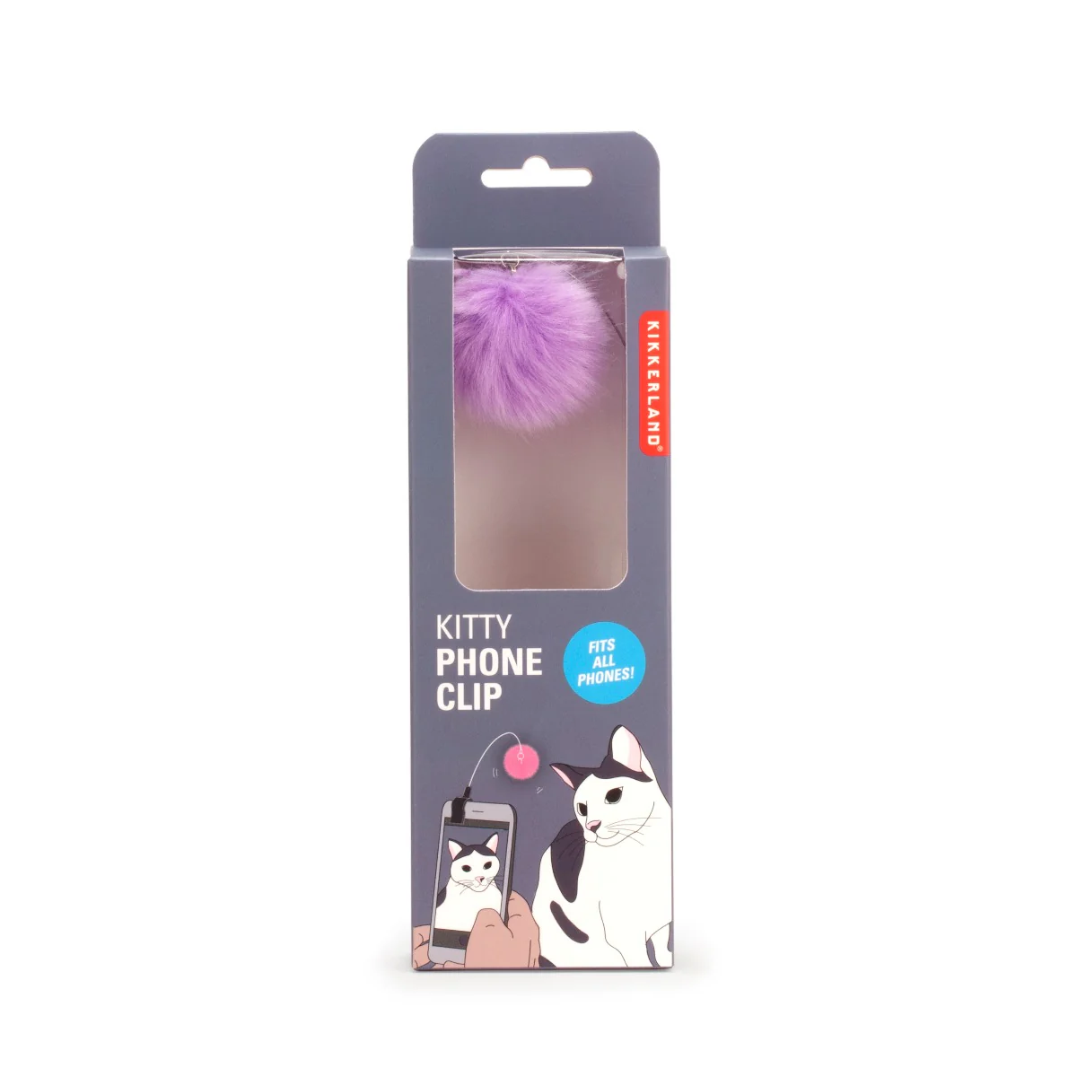 Kikkerland  Kitty phone klips - multi