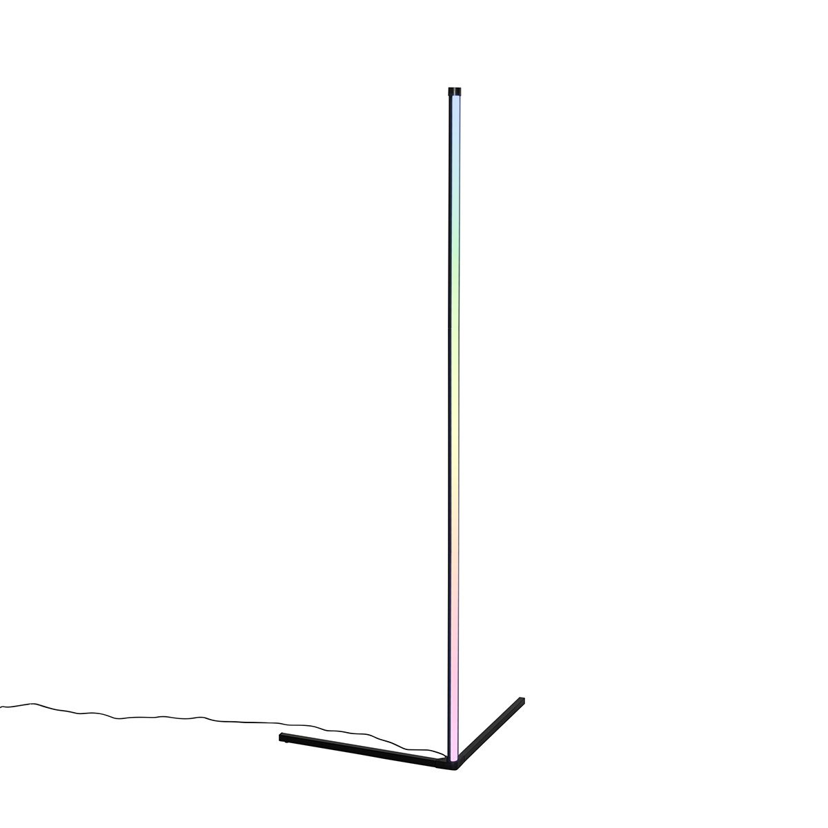 Vloerlamp zwart incl. LED met RGB en afstandsbediening - Carla