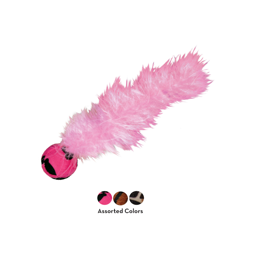 Bola de penas Kong Active Wild Tails para gatos