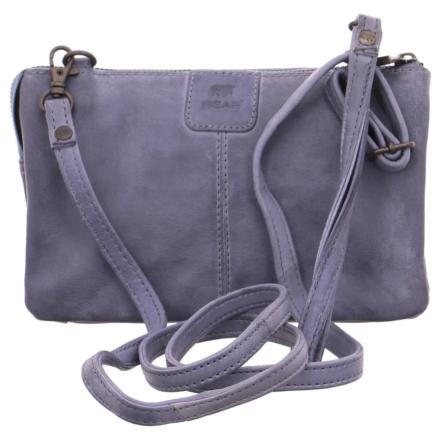 BEAR DESIGN Umhängetasche Jeansblau Leder