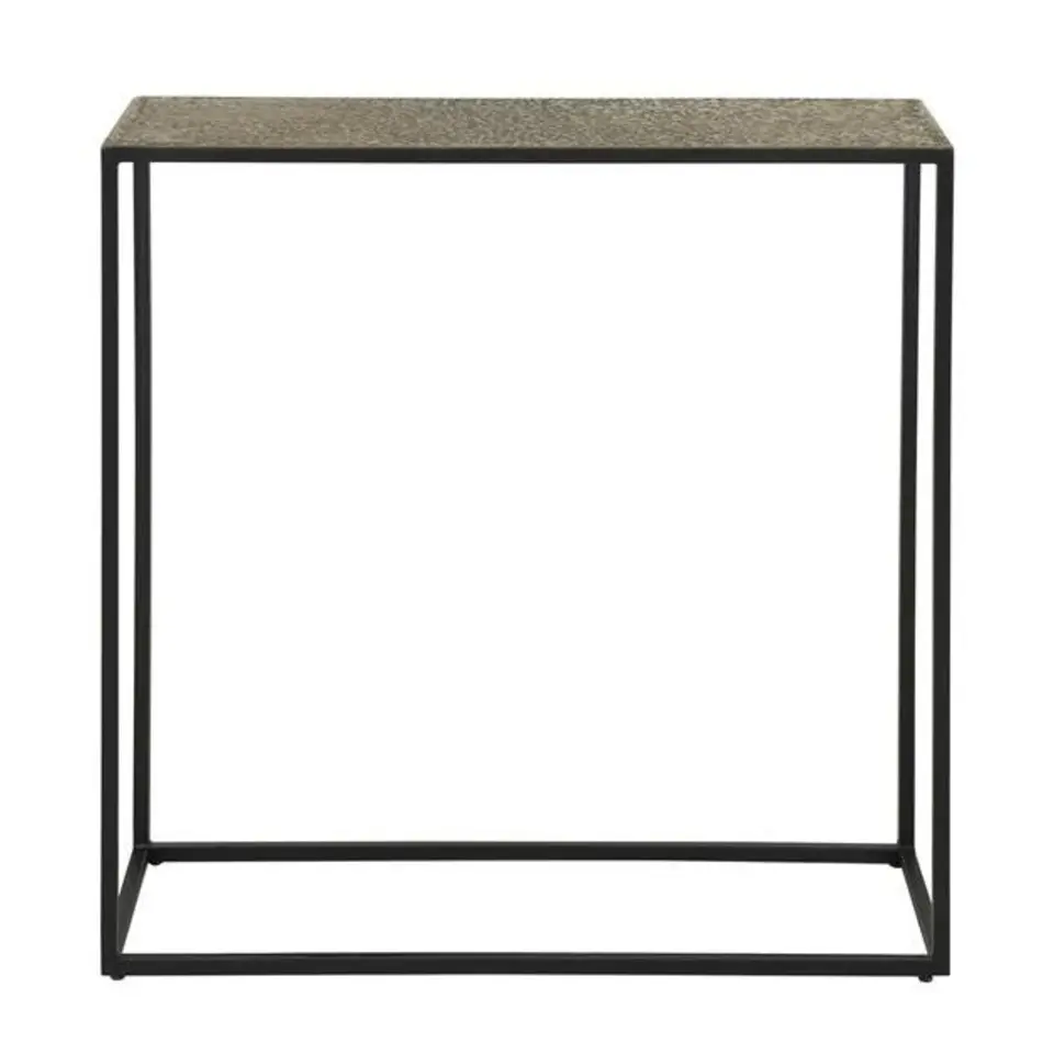 Industriële sidetable Lizzy metallic brons - 25x75x75 cm - Brons - Bronskleurig