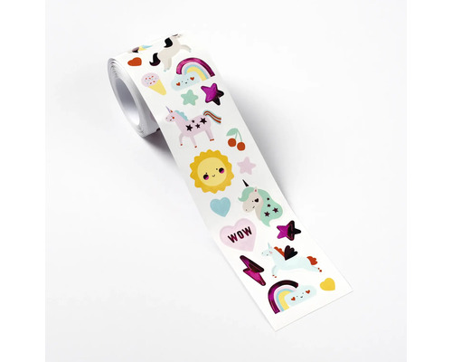 Eenhoorn stickerrol, 4 m, 352 stuks