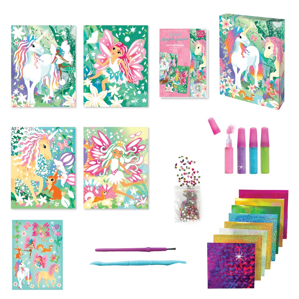 BOX CANDIY - Sand and Foil Art - Totally Magical Unicorns - (BC-1921)