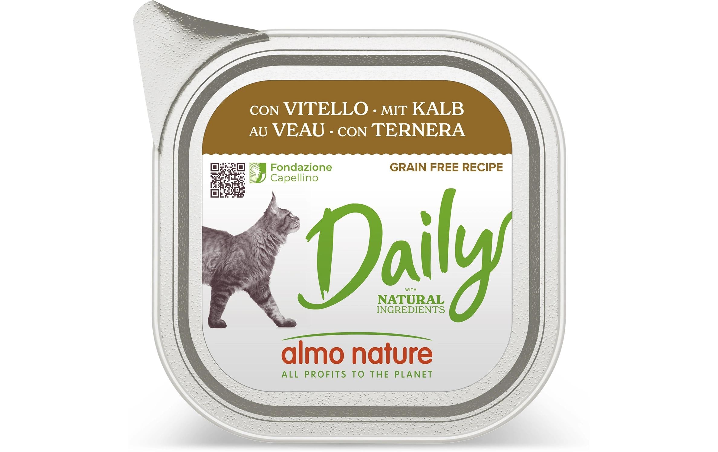 Nassfutter Daily mit Kalb 100gAlleinfuttermittel für ausgewachsene Katzen