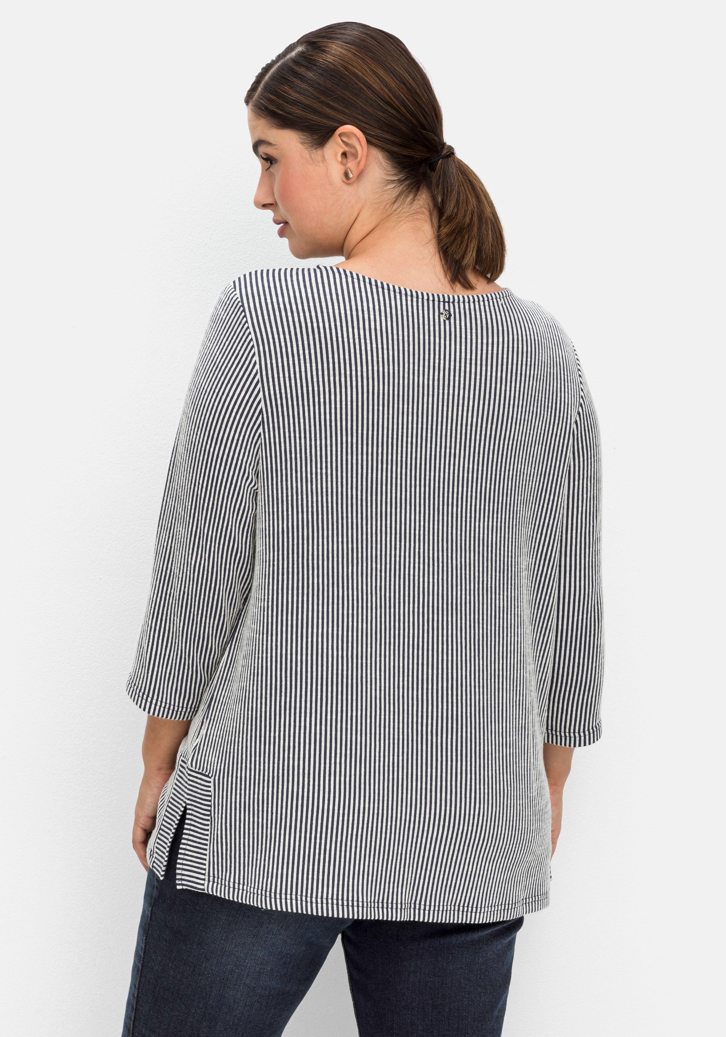 Gestreiftes Shirt mit 3/4-Arm