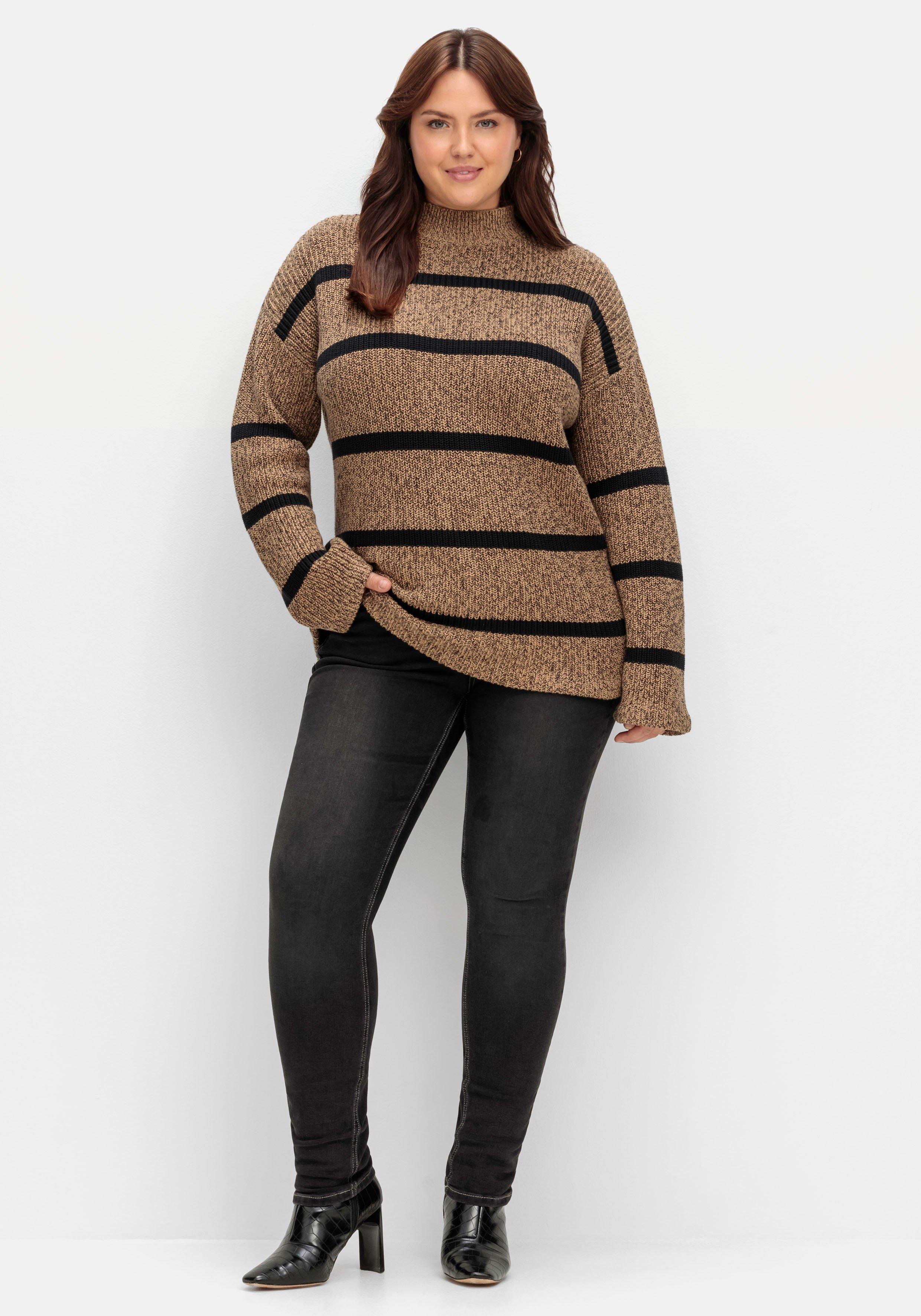 Pullover in Boxy-Form, mit Streifenmuster