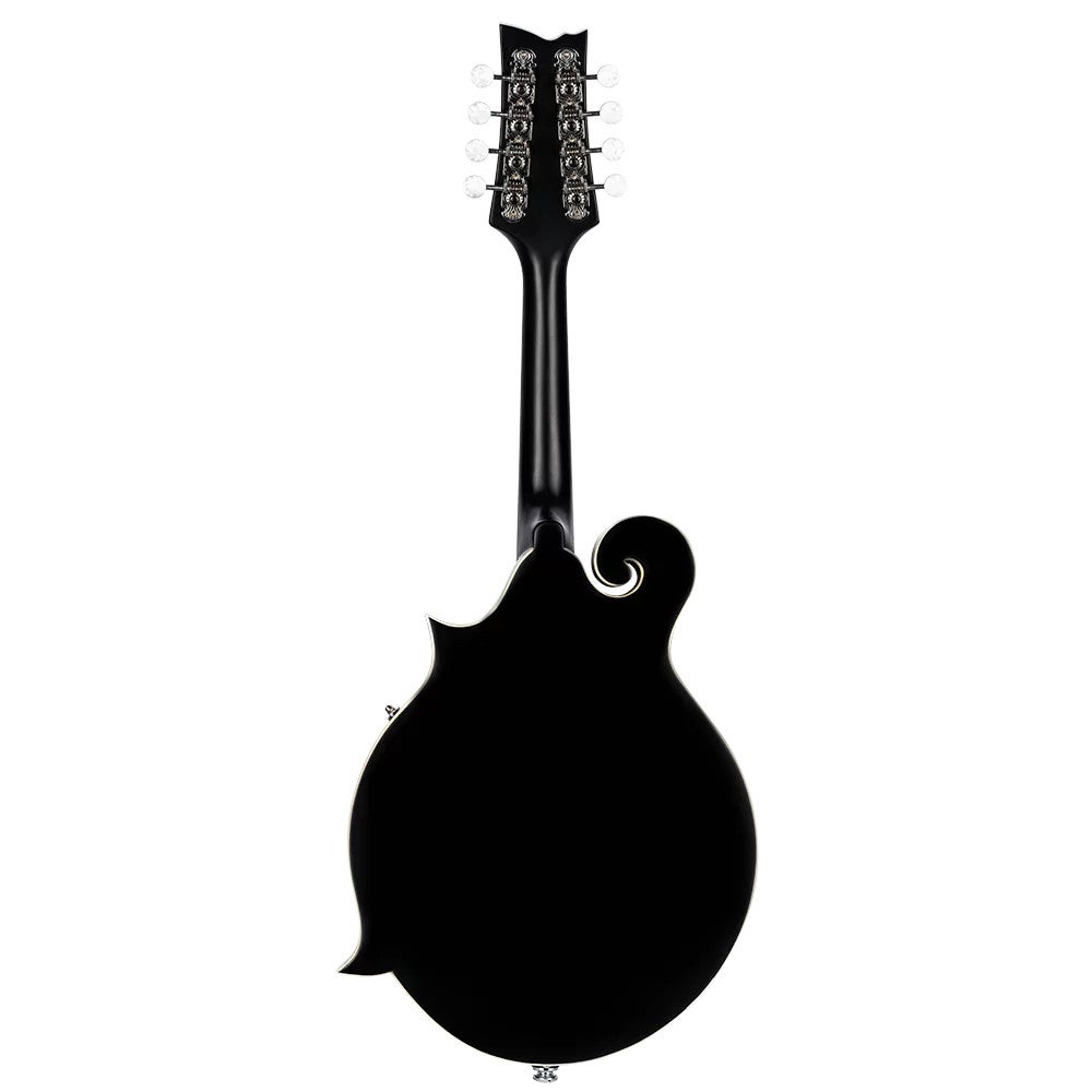 Ortega RMFE40SBK F-Style Series Mandolin Black elektrisch-akoestische F-stijl mandoline met gigbag