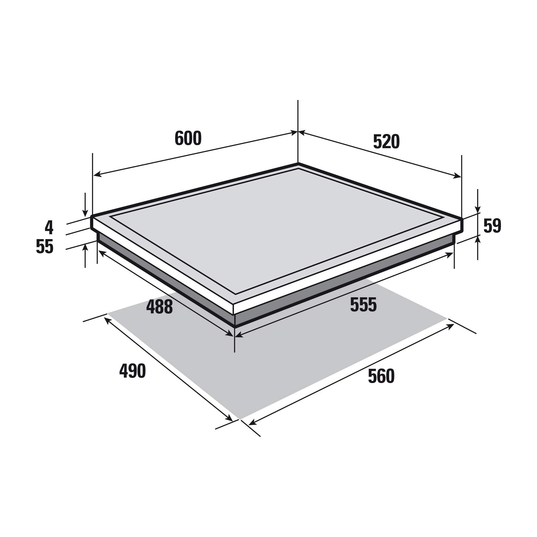 Sauter - SPI4360B - Plaque Induction - Table de Cuisson Encastrable - Noir - 3 Foyers - 7200W - Dimensions Encastrement : 56x49cm - Grand Foyer 28 cm