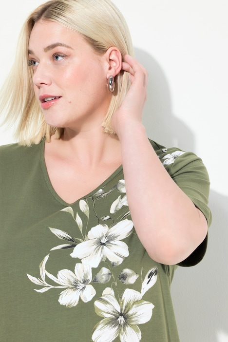 Longshirt, A-Linie, Motivdruck