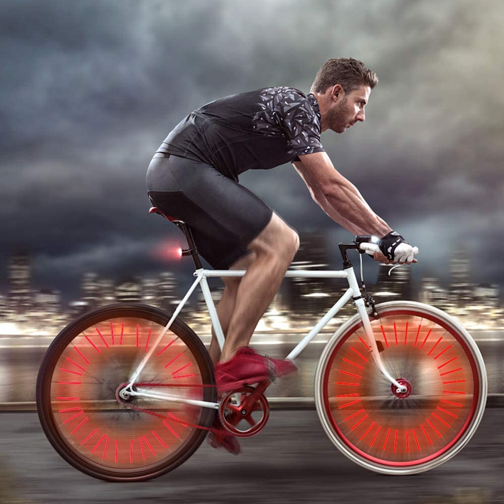 (12er Set) 75mm Fahrrad Velo Speichen Reflektoren - Rot