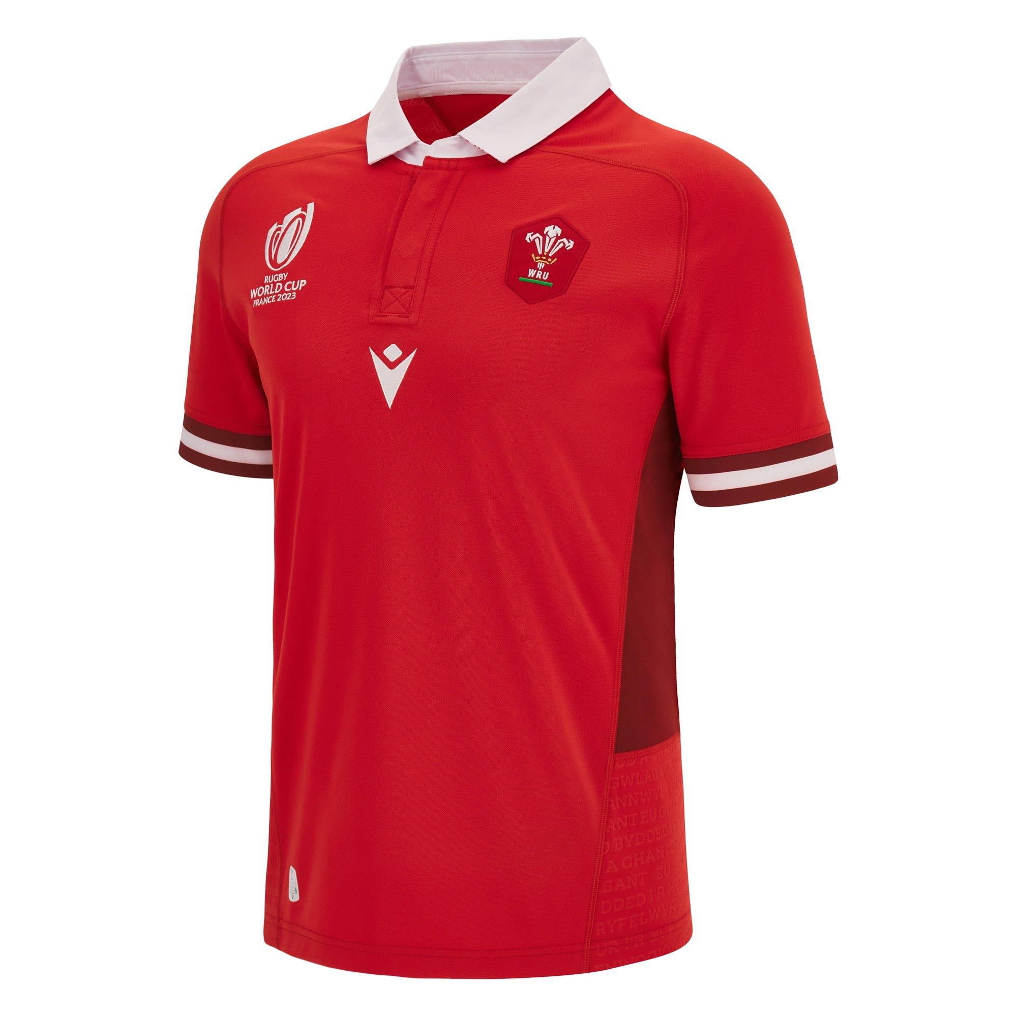 Macron Wales RWC 2023 Rugby Home Shirt Adults