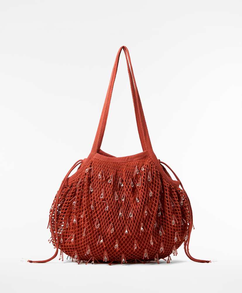 Bolsa de malha de cristal