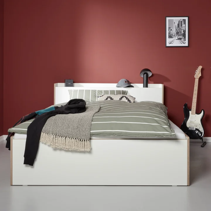 Müller Small Living - Nook Doppelbett 180x 200 cm, CPL weiss